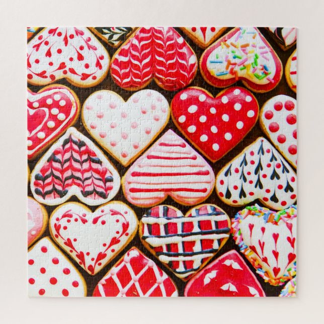 Valentine's Heart Cookies: Homemade Love. Jigsaw Puzzle (Vertical)