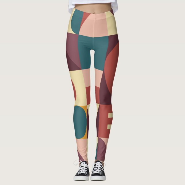 Valentine's heart design, abstract background. leggings (Front)