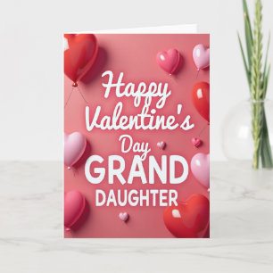 Valentines Heart Granddaughter Card