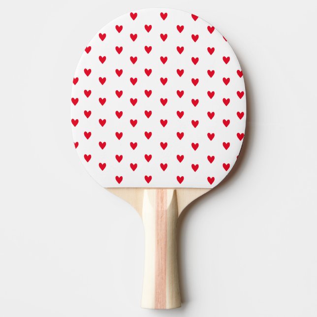 Valentines Heart Retro Themed Ping Pong Paddle (Front)