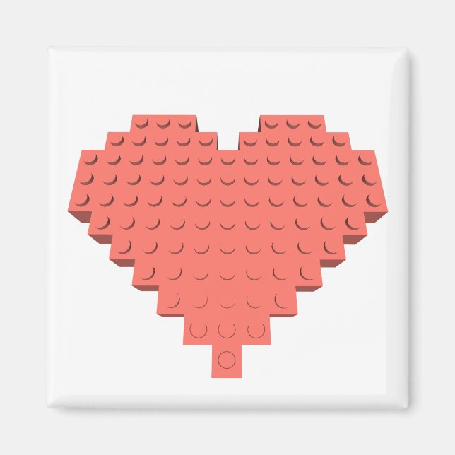 Valentines Heart Shape Magnet (Front)