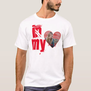 Valentine's Heart shaped personalised photo T-Shirt