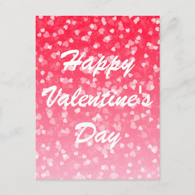 Valentine's Hearts and Love Postcard (Front)
