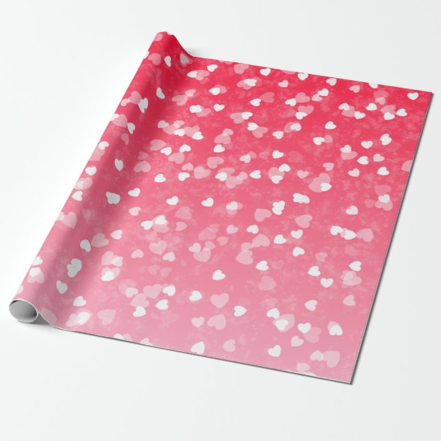 Valentine's Hearts and Love Wrapping Paper (Unrolled)