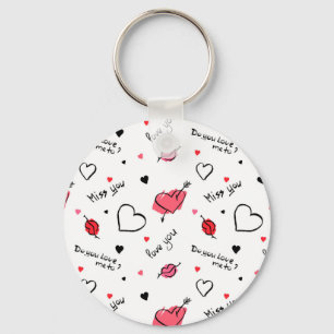 Valentine's Hearts Arrow Seamless Key Ring