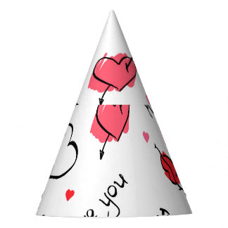 Valentine's Hearts Arrow Seamless Party Hat