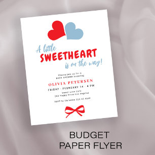 Valentines hearts boy baby shower invitation flyer