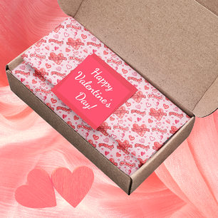 Valentine's Hearts I Love You Be Mine Pattern Tissue Paper