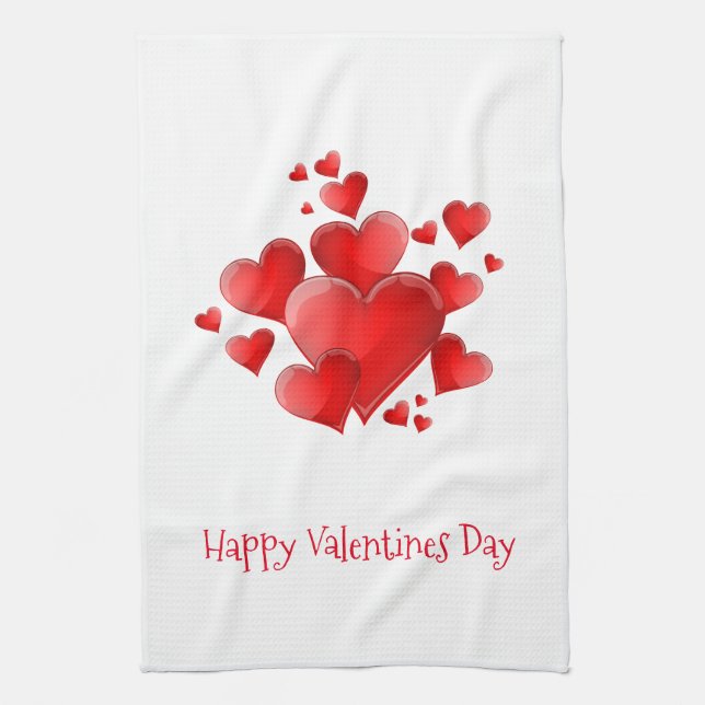 Valentine's Hearts Kitchen Towel (Vertical)