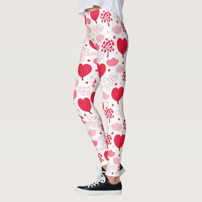 Valentines Hearts Leggings (Left)