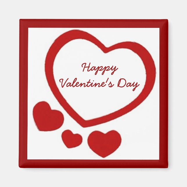 Valentine's Hearts Magnet (Front)