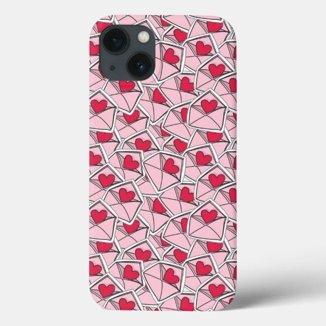 Valentine's Hearts on Envelopes Case-Mate iPhone Case (Back)