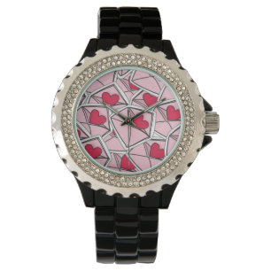 Valentine's Hearts on Envelopes Watch