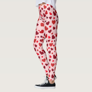 Valentine's Hearts Pattern Leggings