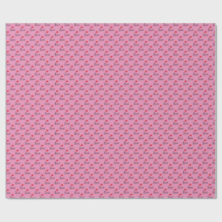 Valentines Hearts Pattern Over Pink Wrapping Paper