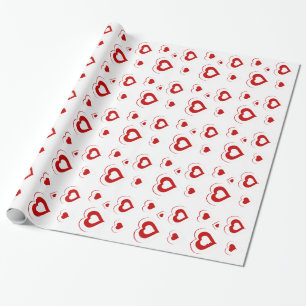 Valentines Hearts Pattern Wrapping Paper