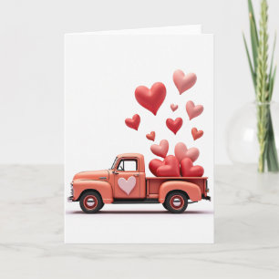 Valentines Hearts Truck Card