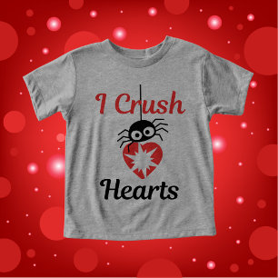 Valentine's I Crush Hearts cute spider  