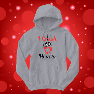 Valentine's I Crush Hearts cute spider   Hoodie