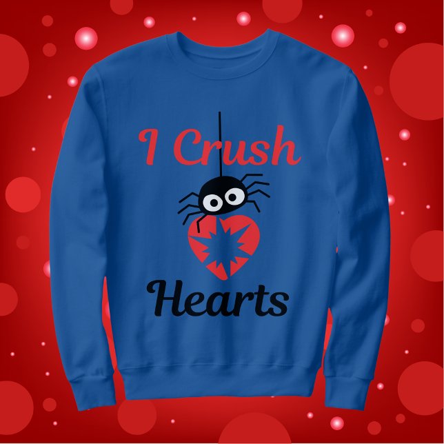 Valentine's I Crush Hearts cute spider | Sweatshirt (Creator Uploaded)