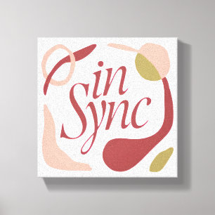 Valentines In Sync Love Quote Soulmate Harmony Canvas Print