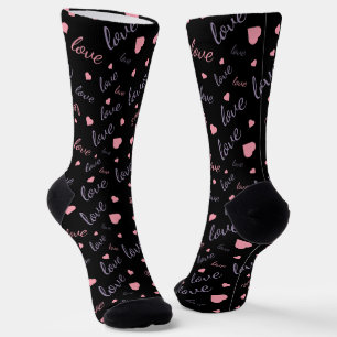 Valentines In Typo Graphed Love Socks