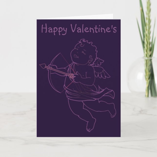 Valentine's Invitations Personalised Cupid Cards (Front)