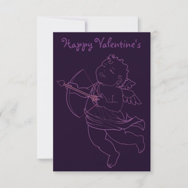 Valentine's Invitations Personalised Cupid Cards (Front)