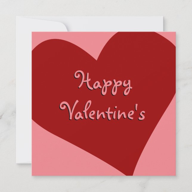 Valentine's Invitations Personalised Love Cards (Front)