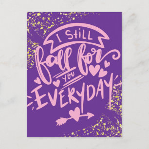 Valentines Jail Prison Long Distance Purple B Holiday Postcard