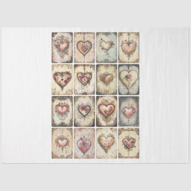 Valentines Jewellery Maker Hearts Tissue Paper (Front)