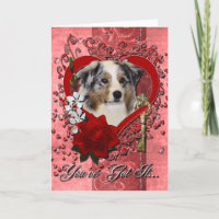 Valentines - Key to My Heart - Australian Shepherd