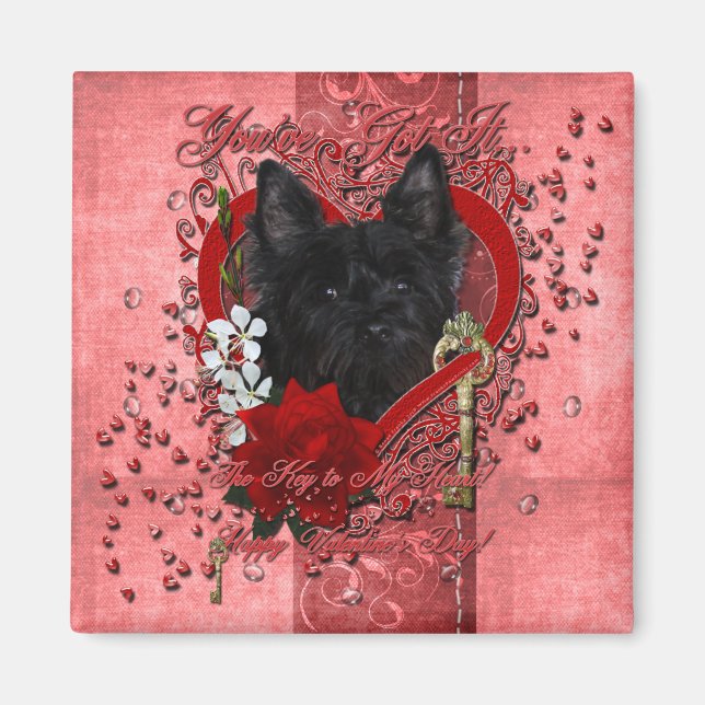 Valentines - Key to My Heart - Cairn Terrier Magnet (Front)