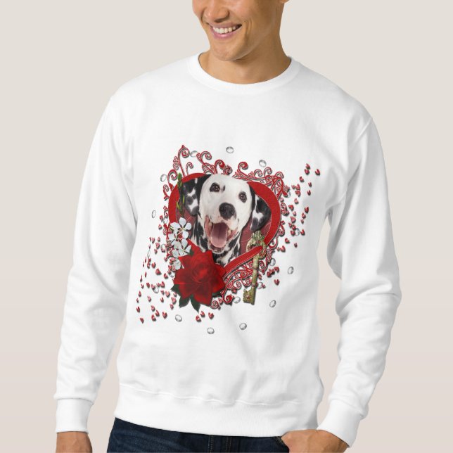 Valentines - Key to My Heart - Dalmatian Sweatshirt (Front)