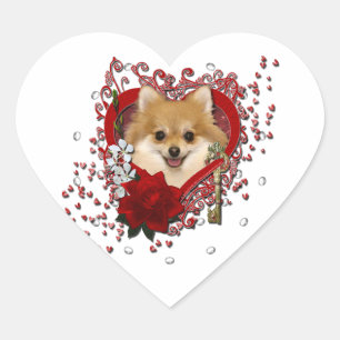 Valentines - Key to My Heart - Pomeranian Sticker