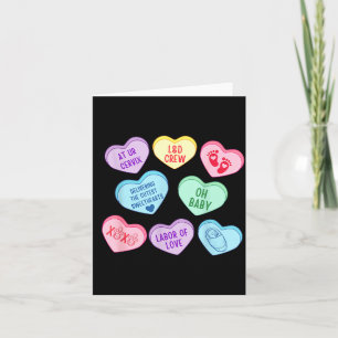 Valentines Labor And Delivery Nurse Heart Candy La Card