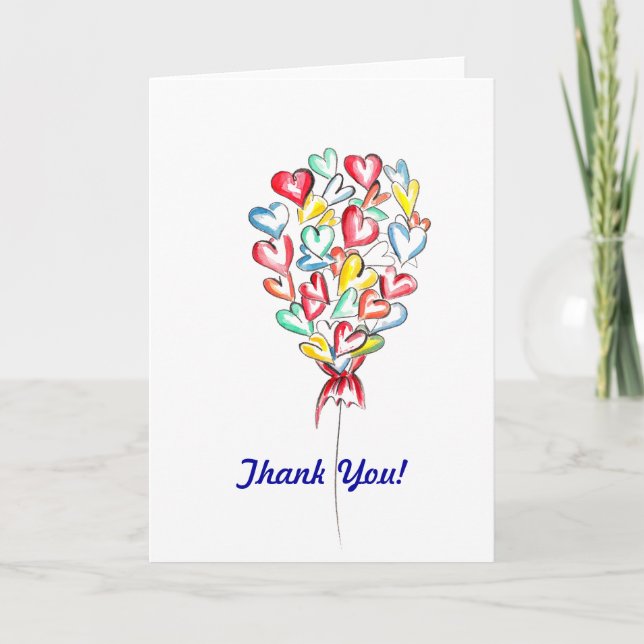Valentine's Love Balloon Holiday Card (Front)