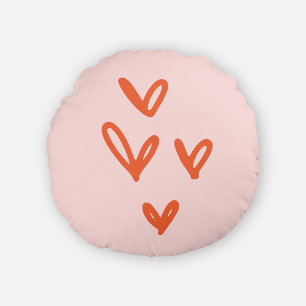 Valentine's Love Inspired Heart Round Cushion