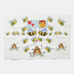 valentines love kitchen hand towel