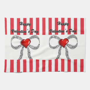 valentines love kitchen hand towel
