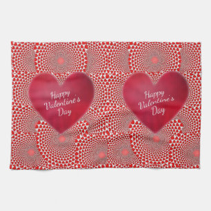 valentines love kitchen hand towel