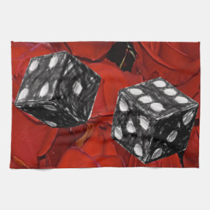 valentines love kitchen hand towel