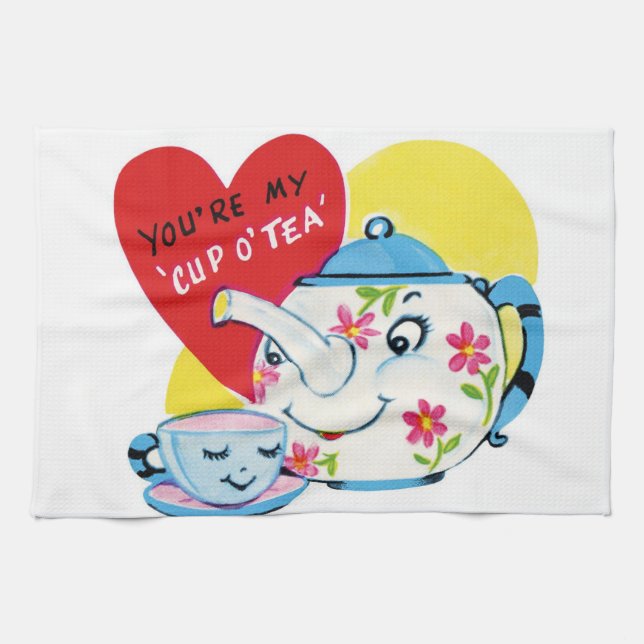 valentines love kitchen hand towel (Horizontal)