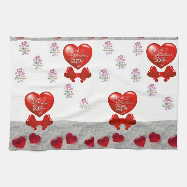 valentines love kitchen hand towel (Horizontal)