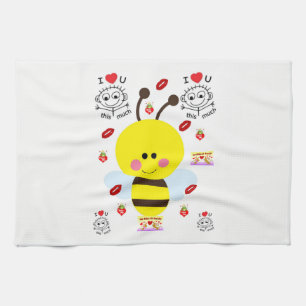 valentines love kitchen hand towel