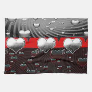 valentines love kitchen hand towel