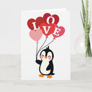 Valentines Love Penguin Card