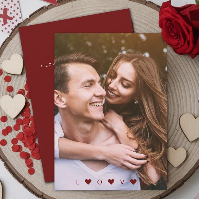 Valentines LOVE Photo Card (Valentines LOVE Photo Flat Card)
