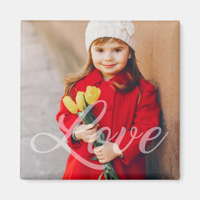 Valentines Love Photo Keepsake Magnet (Front)