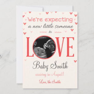 Valentine's Love Pregnancy Ultrasound Announcement